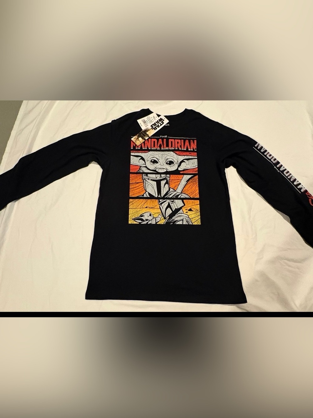 Star Wars The Mandalorian Baby Yoda Graphic Long Sleeve  Shirt Boys Size:XL